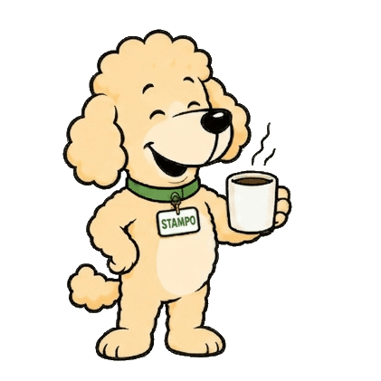 Stampo holding a coffee mug